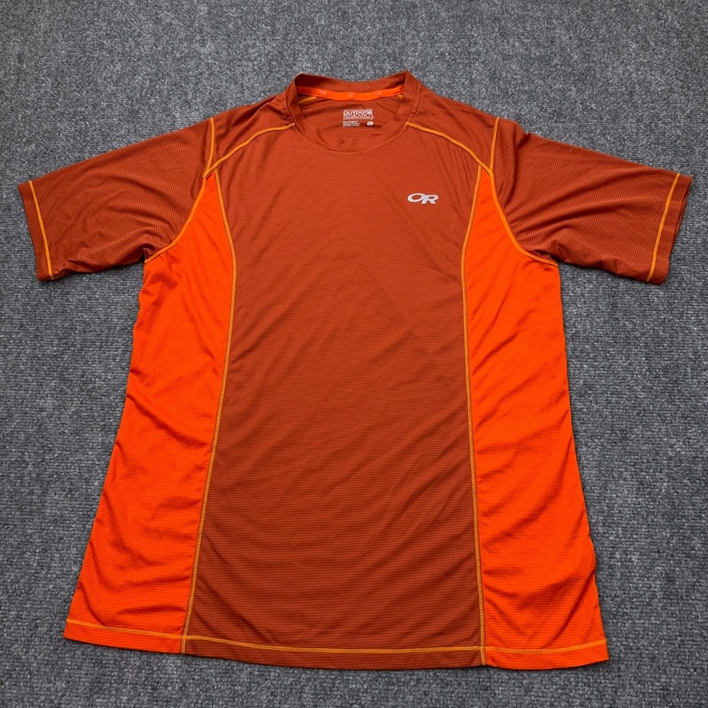 Outdoor Research Echo Short Sleeve Tee Men's Large Orange Performance Running